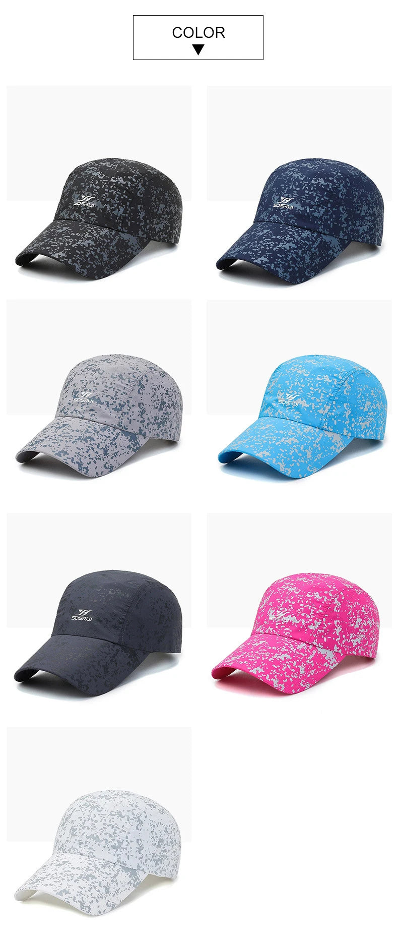 Summer Quick Drying Waterproof Ultra Thin Women Men's Baseball Cap Outdoor Sports Fishing Climbing Running Sun Hat A237