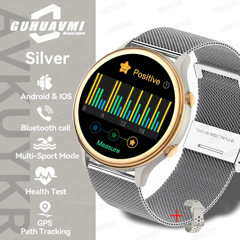 2025 Mini Smart Watch Dames 1,27-inch 360*360 AMOLED HD-scherm IP68 Waterdicht Hartslag Bloedzuurstof Smartwatch - Compatibel met HUAWEI IOS