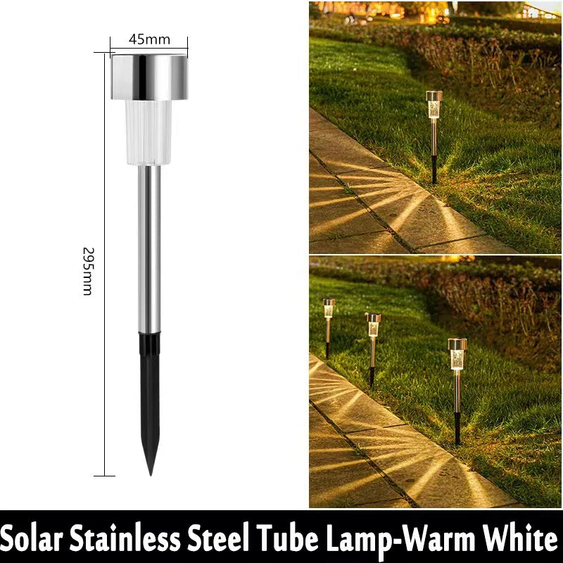 Solar Outdoor Lights Garden Lamp Solar Powered Waterproof Landscape Path Outdoor for Yard Backyard Lawn Patio Decorative