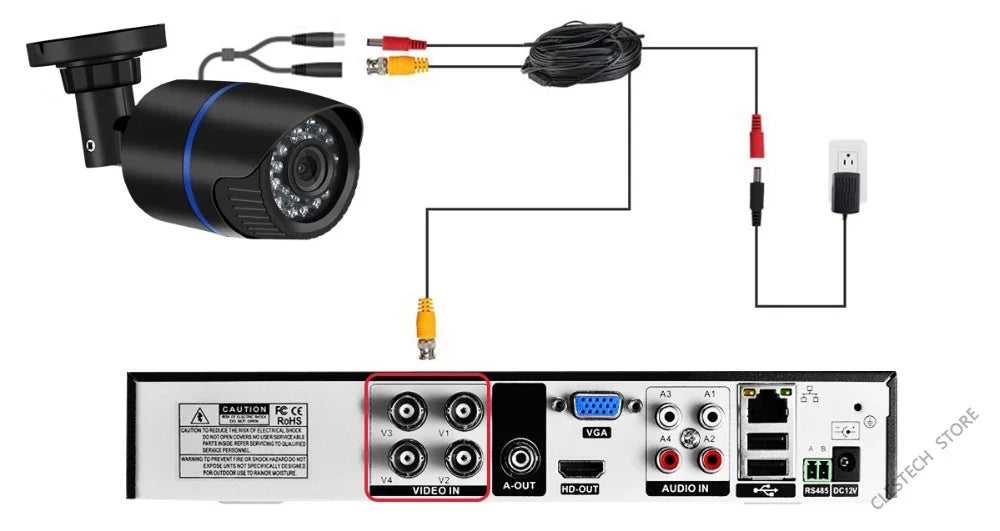 AHD CCTV Camera 3000TVL 1080P 2MP Full HD ALL Brand OK Outdoor Waterproof IP66 Night Vision Mini Surveillance With Bracket
