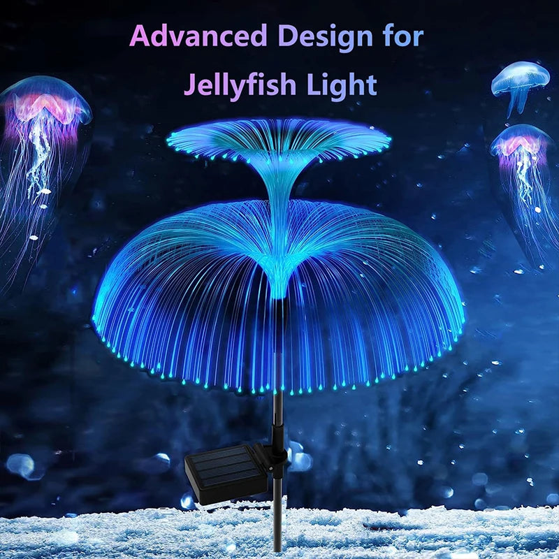 Solar Jellyfish Lights LED Outdoor Waterproof 7 Color Change Garden Landscape Patio Pathway Lawn Decor Solar Flower Lights