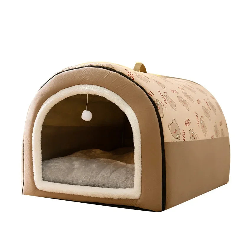 Winter Dog Kennel Warm Dog House Mat Detachable Washable Dogs Bed Nest Deep Sleep Tent for Medium Large Dogs House dog Supplies