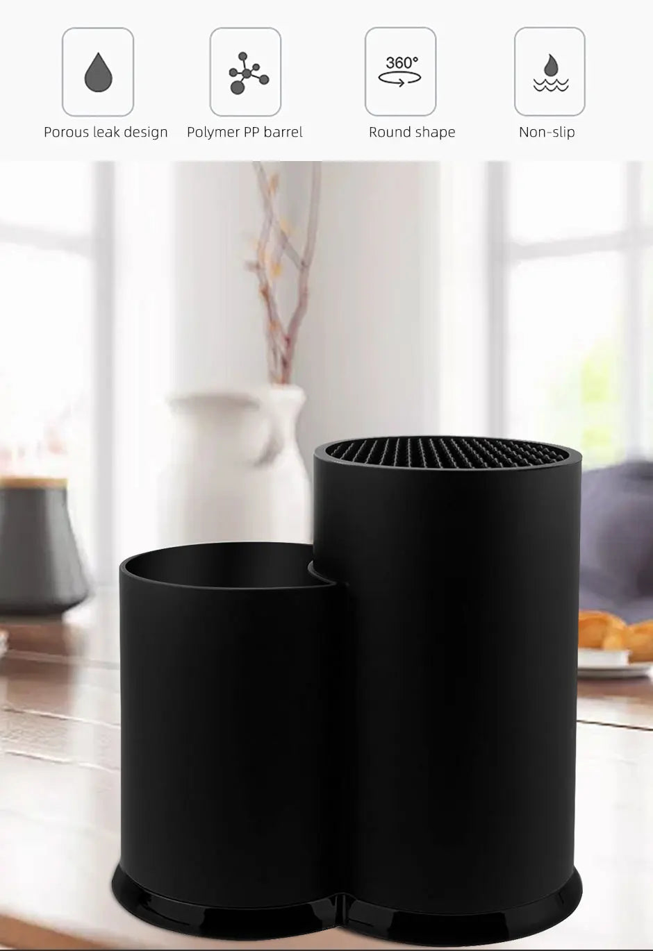 Knife holder Multi-Function Utensil stand Knife Block PP Flatware Drainer Storage Box Spoon Fork Kitchen Organizer Rack