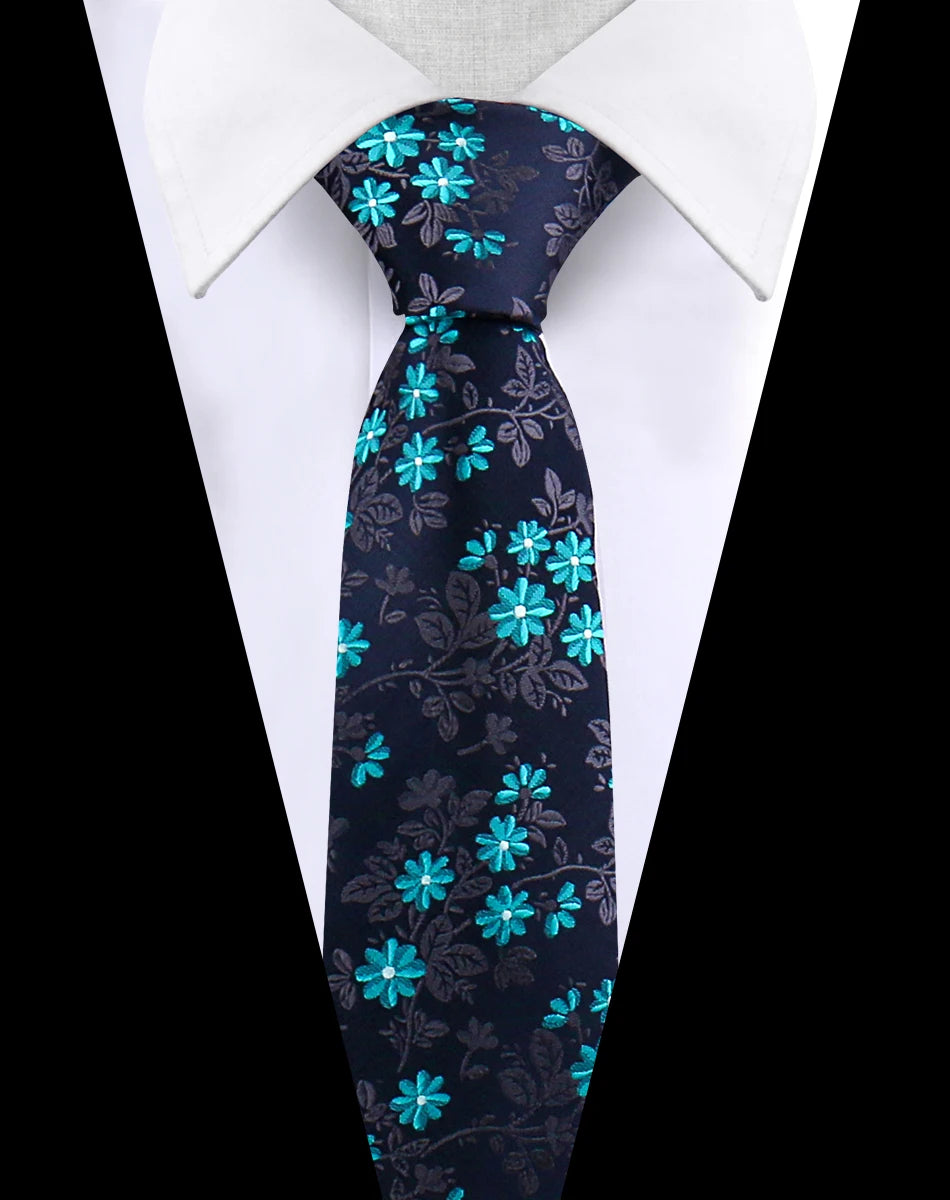 Men's Luxury Paisley Necktie Floral Wedding Style Business Tie Polyester 146x7.5cm Gift for Adult Male Occasions