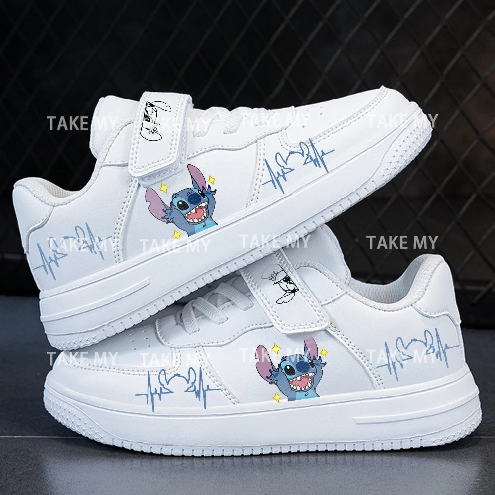 Stitch Shoes Sneakers for Children Student Casual Basketball Shoes Kid Sneakers Girls Boys Running Fashion Sports Shoes Gift