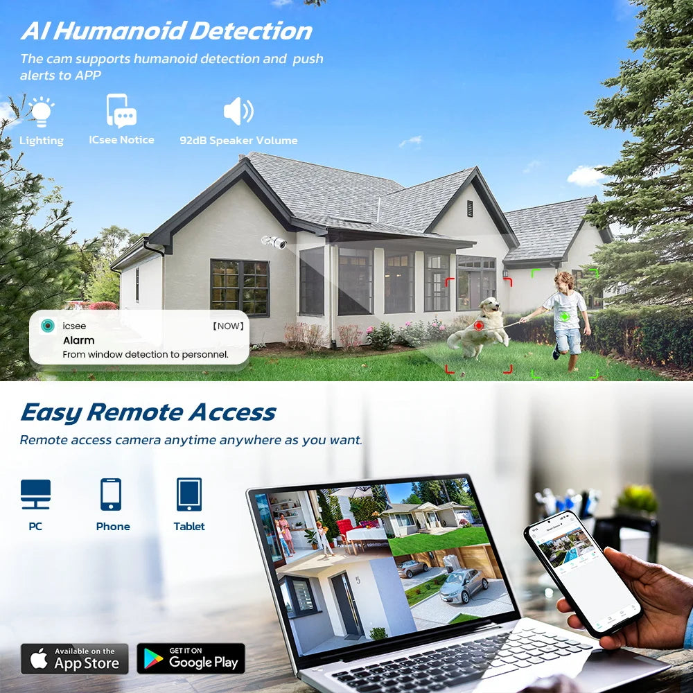 Poe Camera 48V POE/DC 12V 4MP/5MP/8MP H.265 Onvif Security Surveillance Bullet CCTV Camera Color Night Vision Outdoor IP Camera