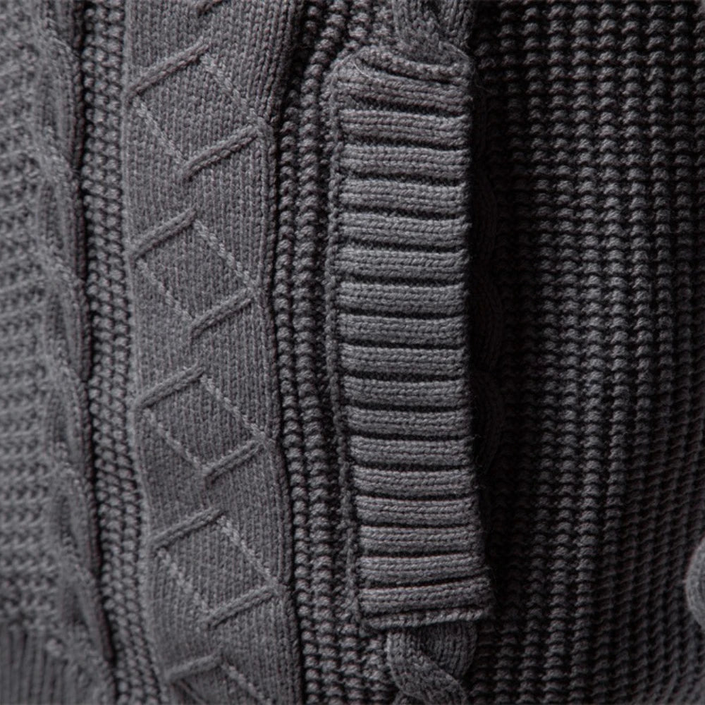 Men's Classic Zip-Up Jacket Cotton Solid Colour Fleece Lined Winter Warm Outdoor Sports Luxury Casual Male Outerwear