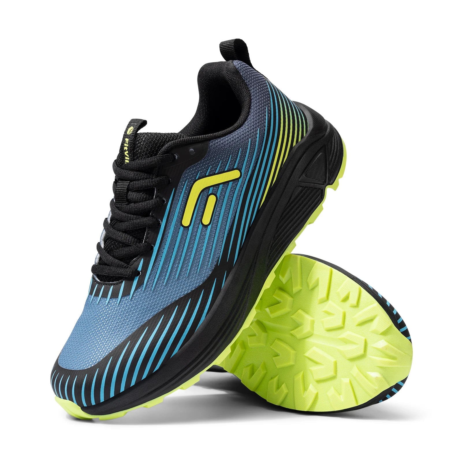 Men's Extra Wide Non-Slip Trail Running Shoes - Lightweight Sneakers For Swollen Feet & Arch Support Pain Relieve