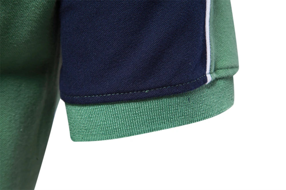 2024 Nieuw Zomer Patchwork Poloshirt Voor Heren Merk Kwaliteit Korte Mouw Honkbal Heren Polo's