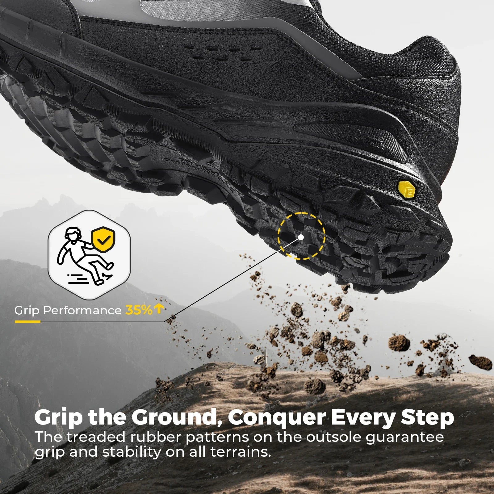 Men's Extra Wide Walking Training Shoes Hiking Shoes Lightweight Casual Non-Slip Sports Shoes For Mountaineering