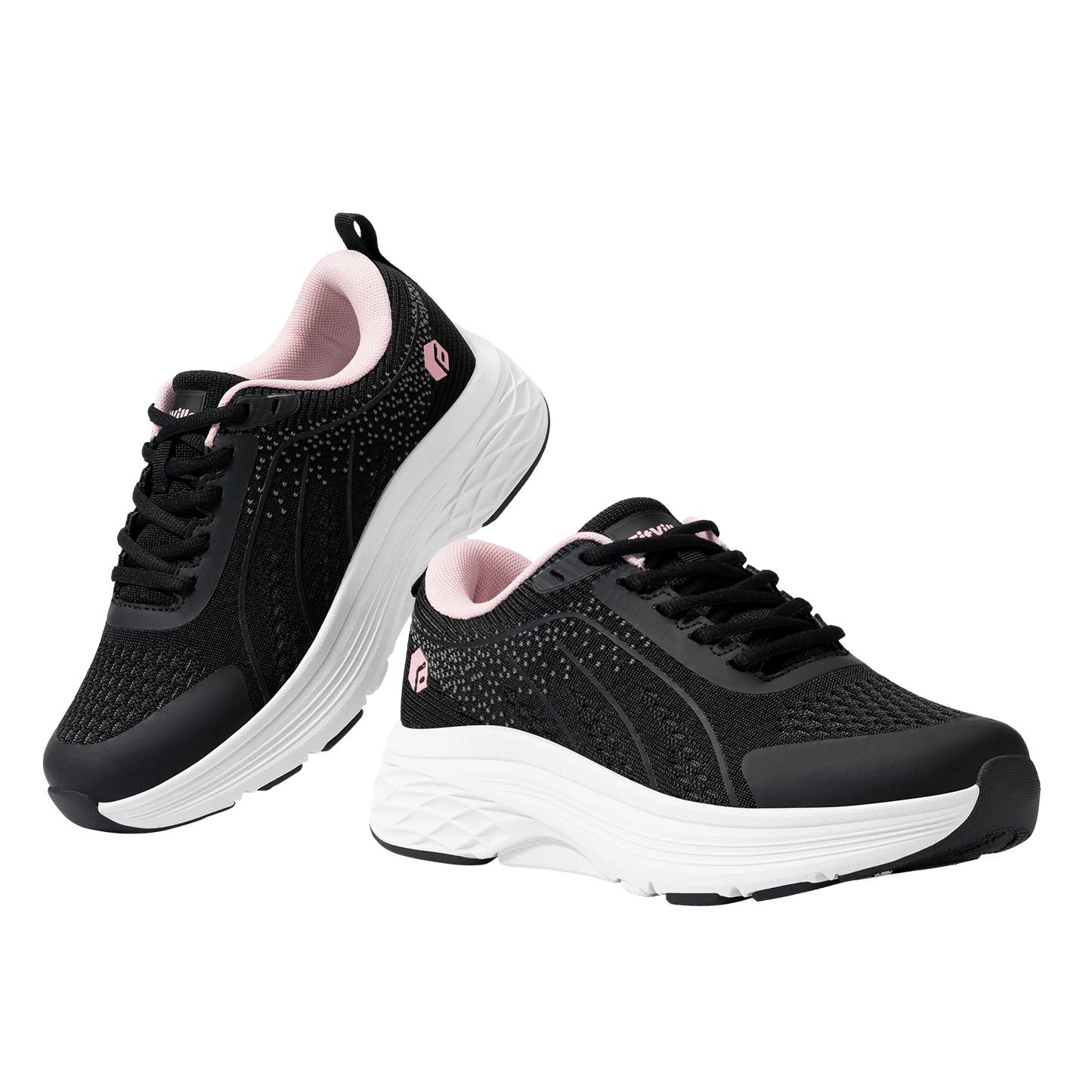 Damesschoenen met brede breedte, lichtgewicht sneakers voor dames met brede breedte voor platvoeten, verlichting van hielpijn en plantaire fasciitis
