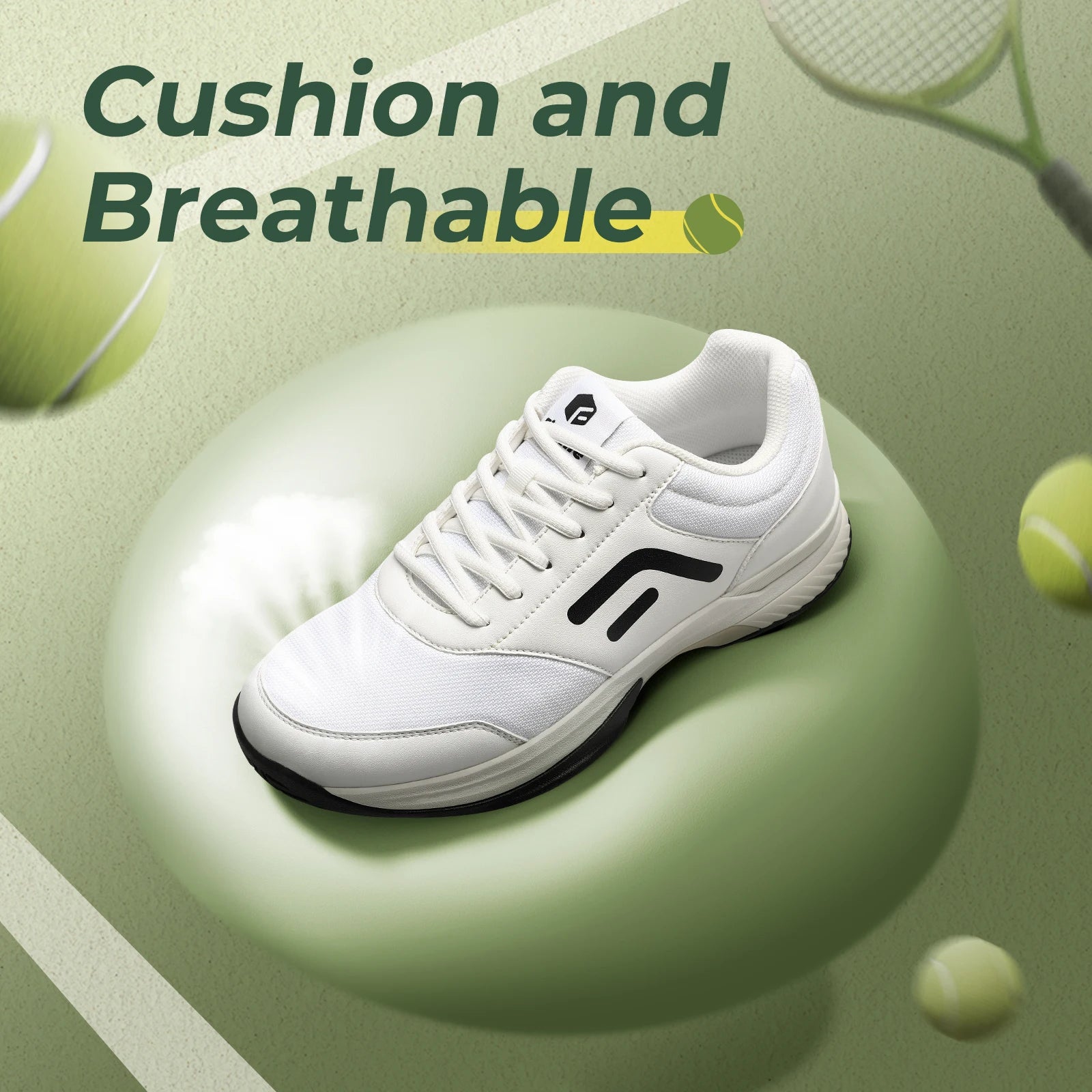 Wide Men's Tennis Shoes Anti-slip Breathable Professional Sneakers Tennis Footwear for Arch support Pain Relief