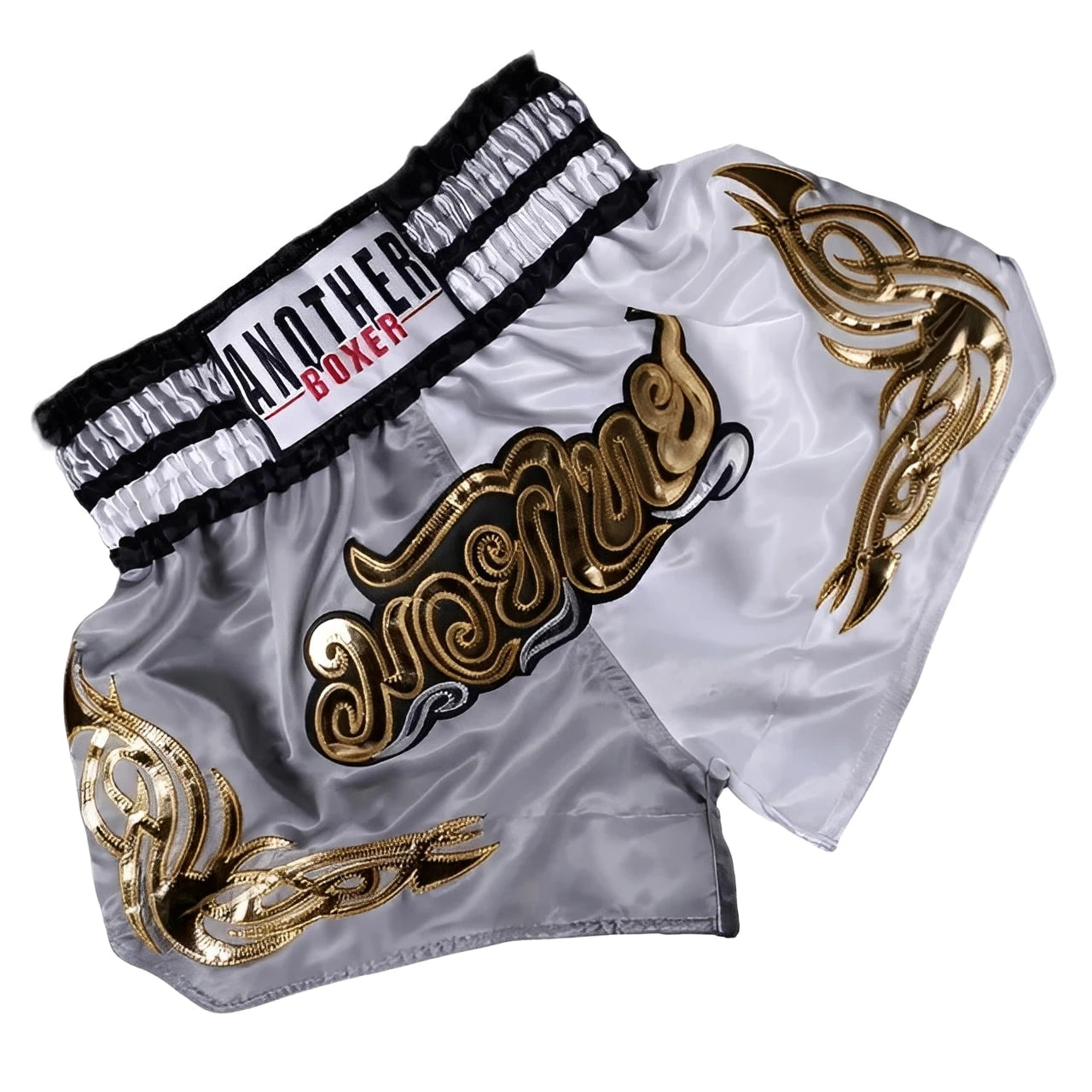 ANOTHERBOXER Muay Thai Shorts – Embroidered MMA Kickboxing & Sanda Fight Shorts for Men Martial Arts Training