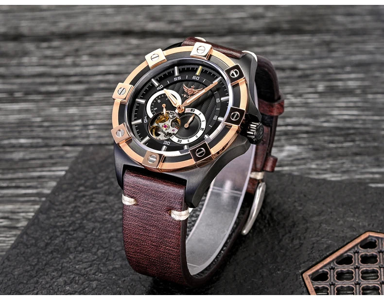 Yelang V1024 Men Brand Watches 44mm Japan Miyota 82S7 Automatic movement Luminous Men 100m Water-Resistant Watch Military Style