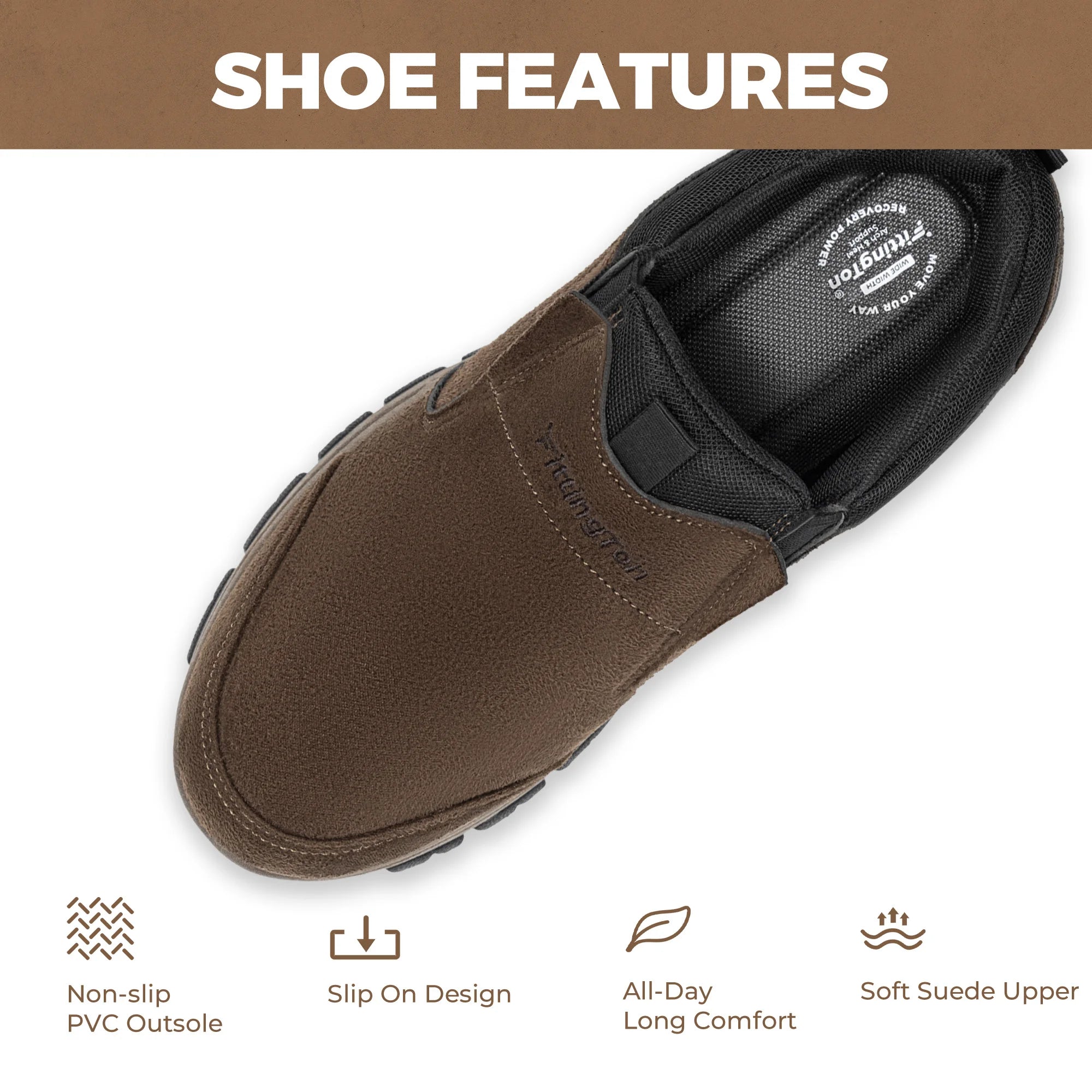 Men's Lightweight Shoes With Arch Support Insoles For All-Day Comfort - Flat Slip-On Loafers For Business Casual Wear