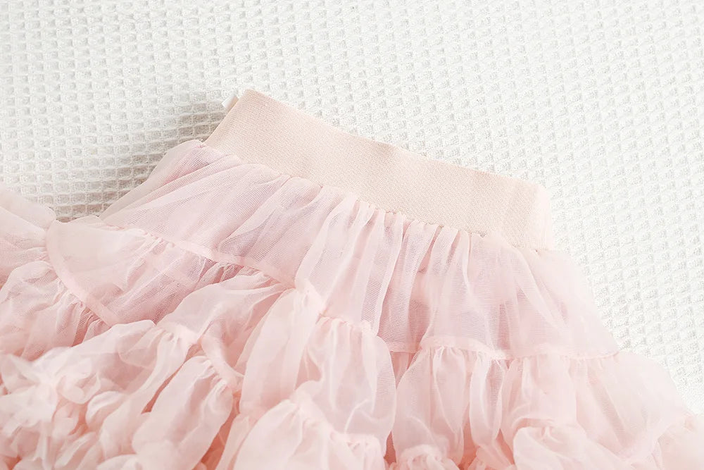 Autumn Kids Outfit 2PCS Set Sweet Bear Bow Girl's Knitted Sweater And Mesh Skirt Korean Loose Children's Clothing 9M-5T Girls