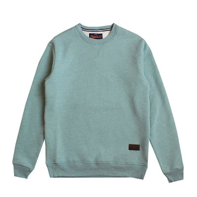 Herfst Winter Nieuwe Amerikaanse Eenvoudige Dikke Arctische Fleece Effen Kleur Sweatshirt Heren Puur Katoen Gewassen Pullover Casual Sportkleding