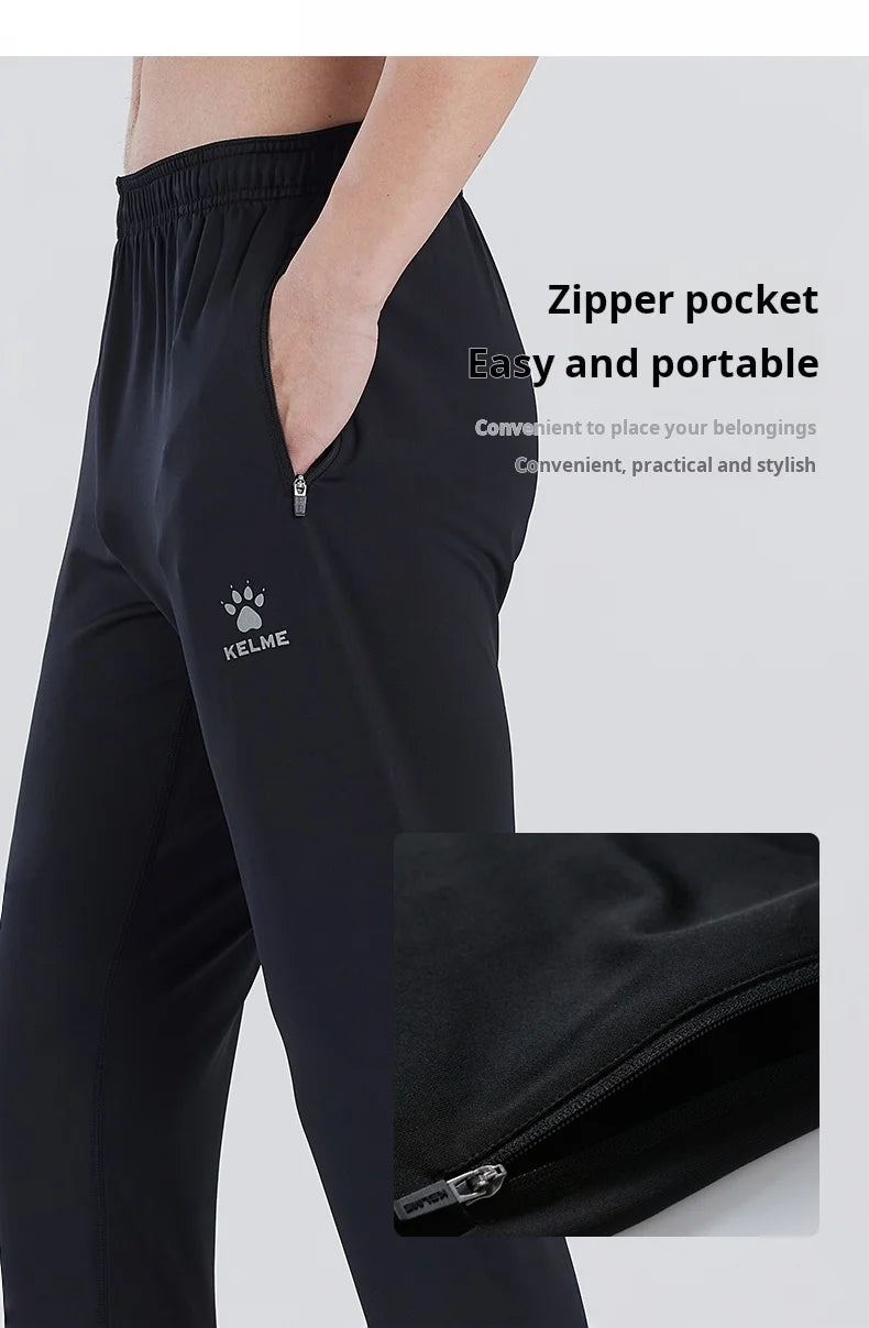 Voetbaltrainingsleggings voor heren, hoge elastische, slanke leggings, dunne outdoor fitness hardloopbroeken