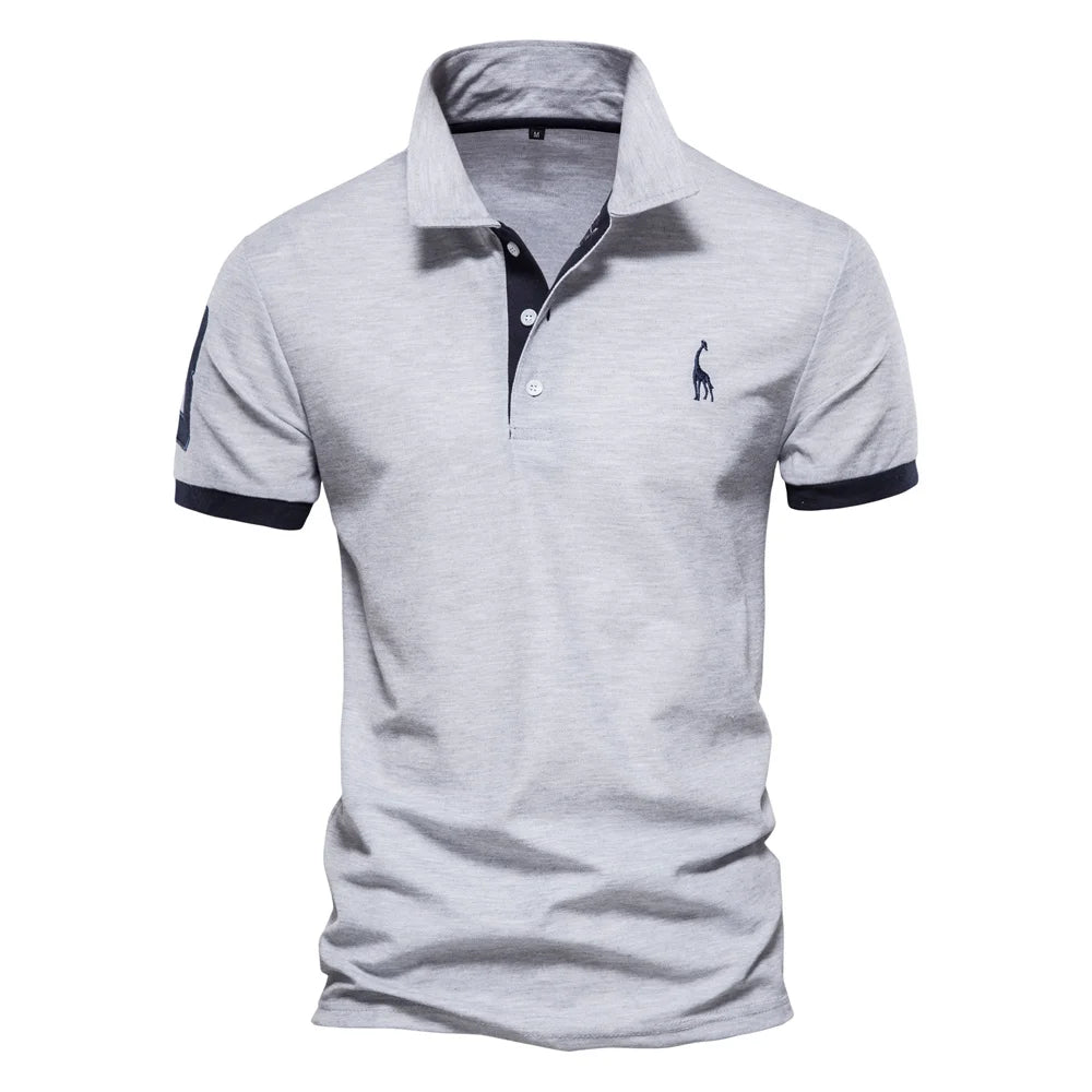 Embroidery 35% Cotton Polo Shirts for Men Casual Solid Colour Slim Fit Men's Polos New Summer Fashion Brand Men Clothing