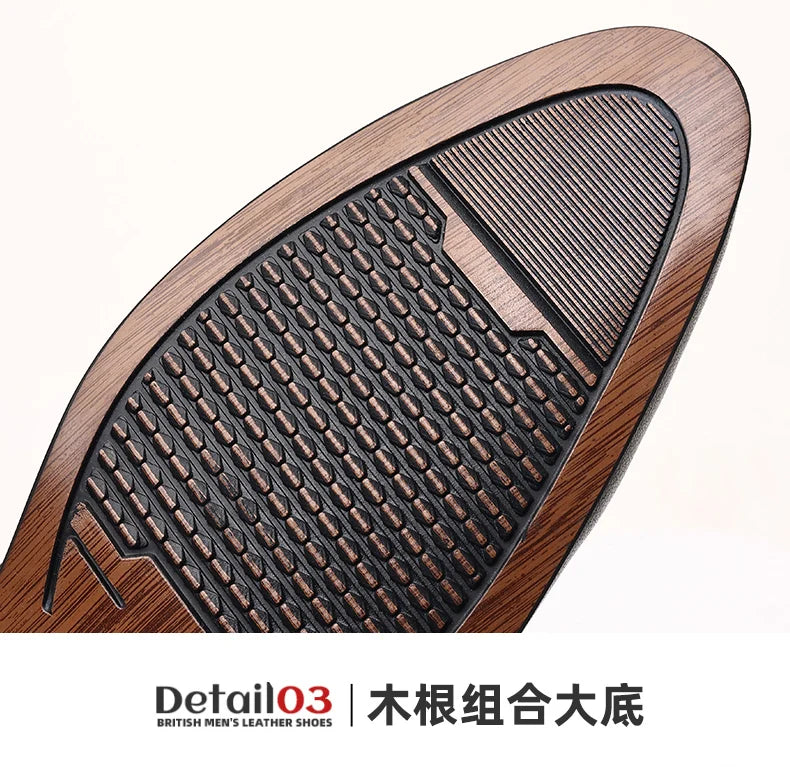 Stylish Men Formal High Heel Dress Shoes Trendy Style Male Business Officer Oxfords Fashionable Youth Party Evening Shoes
