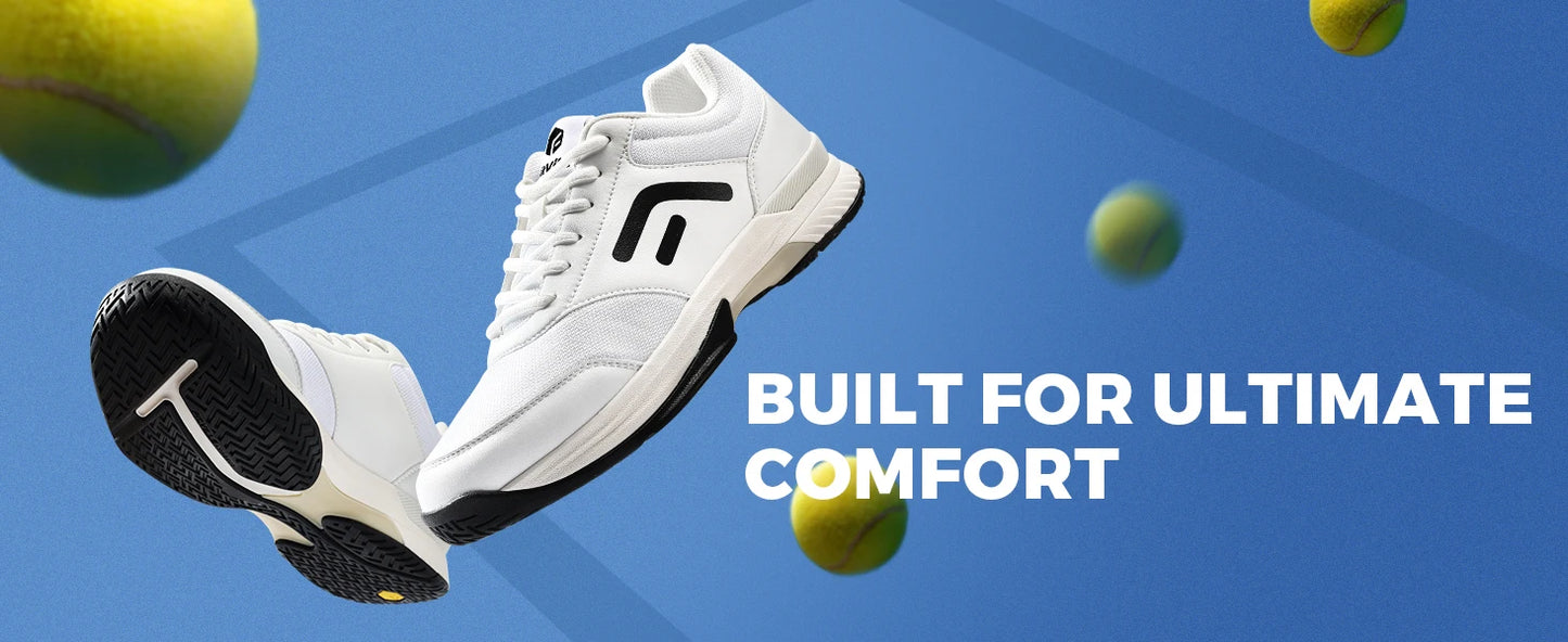 Wide Men's Tennis Shoes Anti-slip Breathable Professional Sneakers Tennis Footwear for Arch support Pain Relief