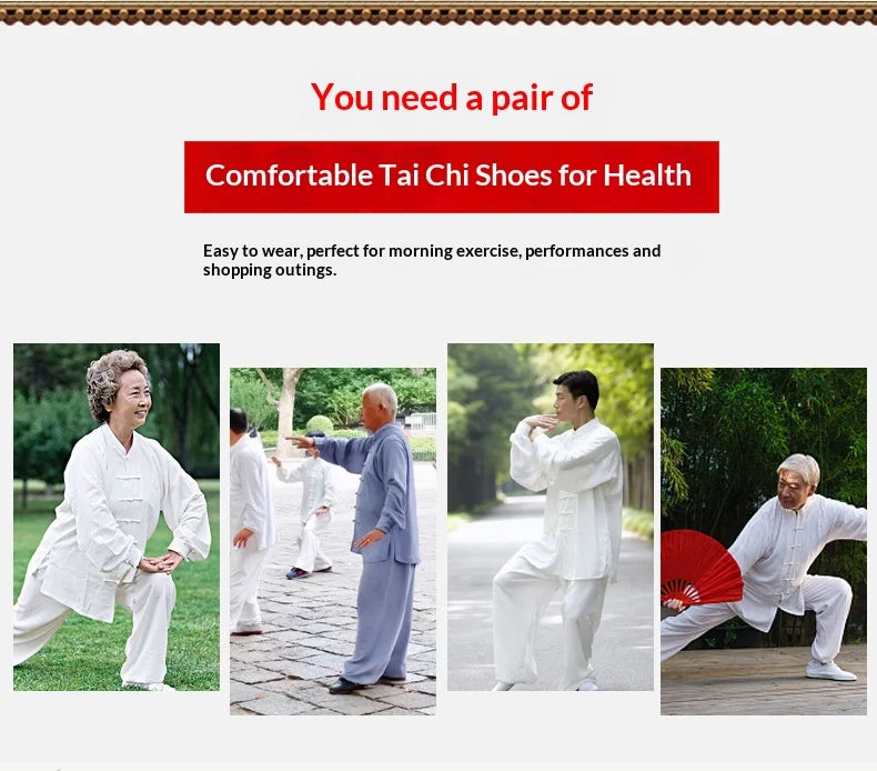 Women’s Genuine Leather Tai Chi Shoes – Breathable Cowhide Sole Martial Arts Training Shoes for Tai Chi, Qigong & Kung Fu