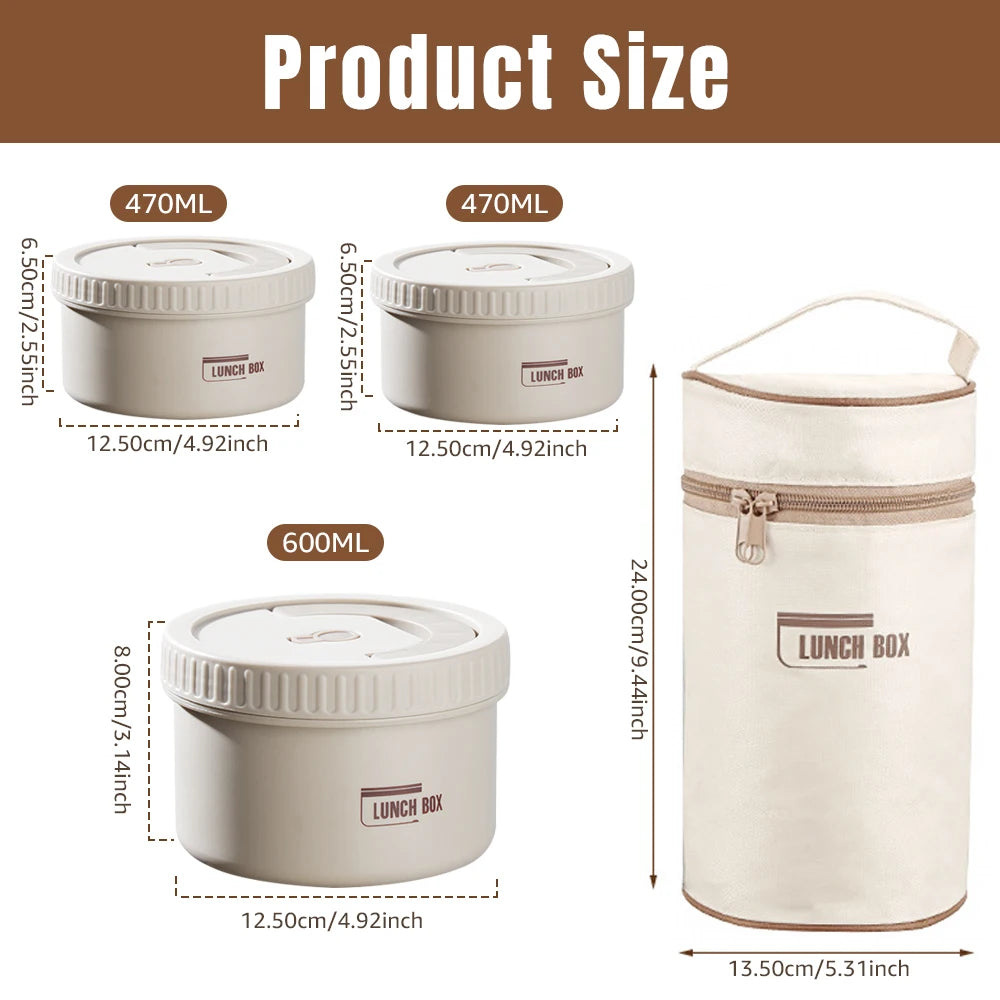 Thermal Lunch Box Portable Japanese Style Bento Box Lunchbox Leakproof Food Container Microwave oven Dinnerware for Students