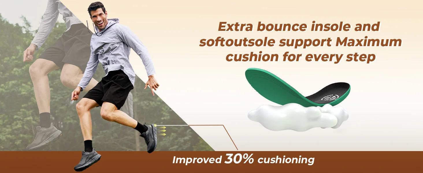 Men's Wide Well-Cushioned And Non-Slip Toe Box Sneakers - Lightweight & Breathable Running Shoes For Swollen feet