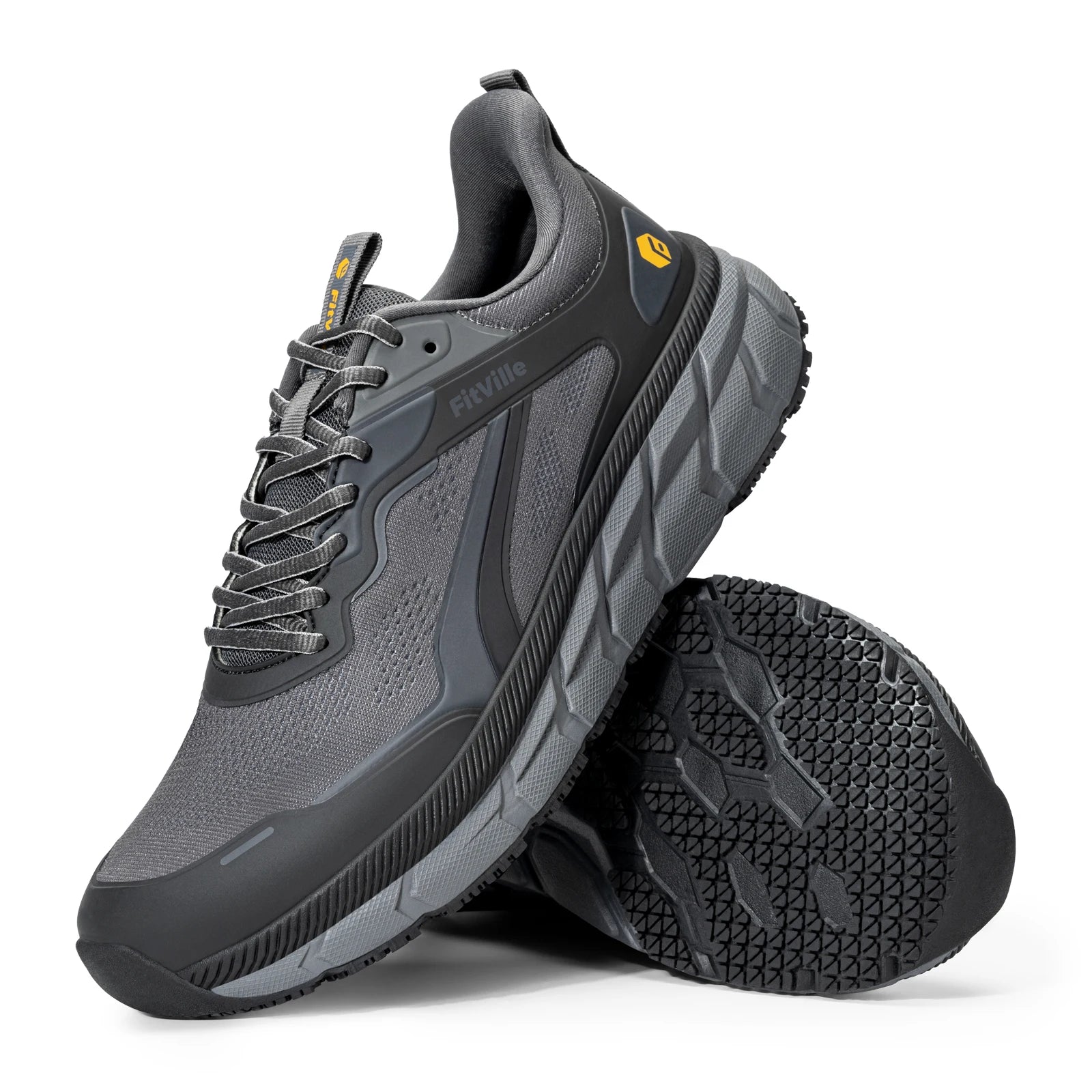 Men's Wide Well-Cushioned And Non-Slip Toe Box Sneakers - Lightweight & Breathable Running Shoes For Swollen feet