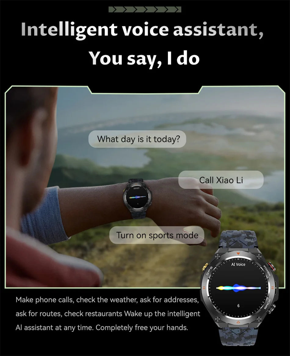 GPS Smart Watch Men Women Call Outdoor Sports Fitness Tracking Waterproof Watch Compass Heartrate Health Monitor Smartwatches