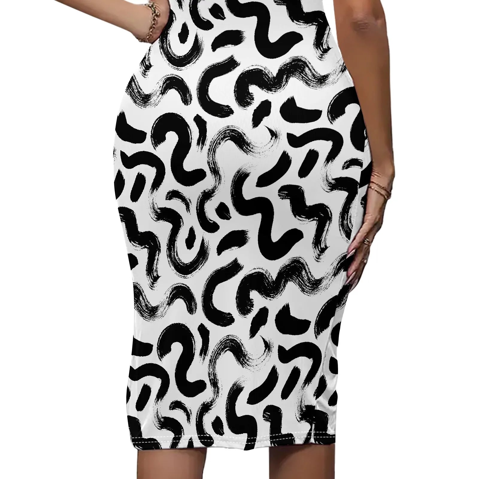 Women's Tank Top Bodycon Dress Sleeveless Pencil Midi Dress Party Club Dresses