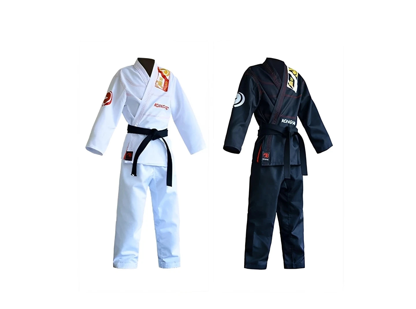 Taekwondo Dobok Uniform Set – Karate & Jiu Jitsu Training Suit for Adults & Kids with Long or Short Sleeve Top and Pants