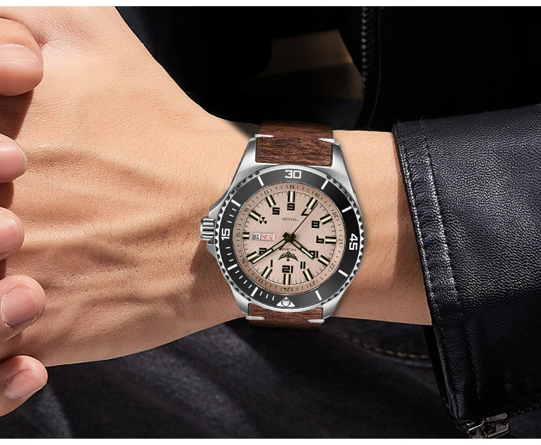 Yelang V1031 Men's Luxury Watch 44mm Diver Automatic Mechanical Movement Sapphire Luminous 300M Waterproof 30BR Japan 8205 Self-Wind