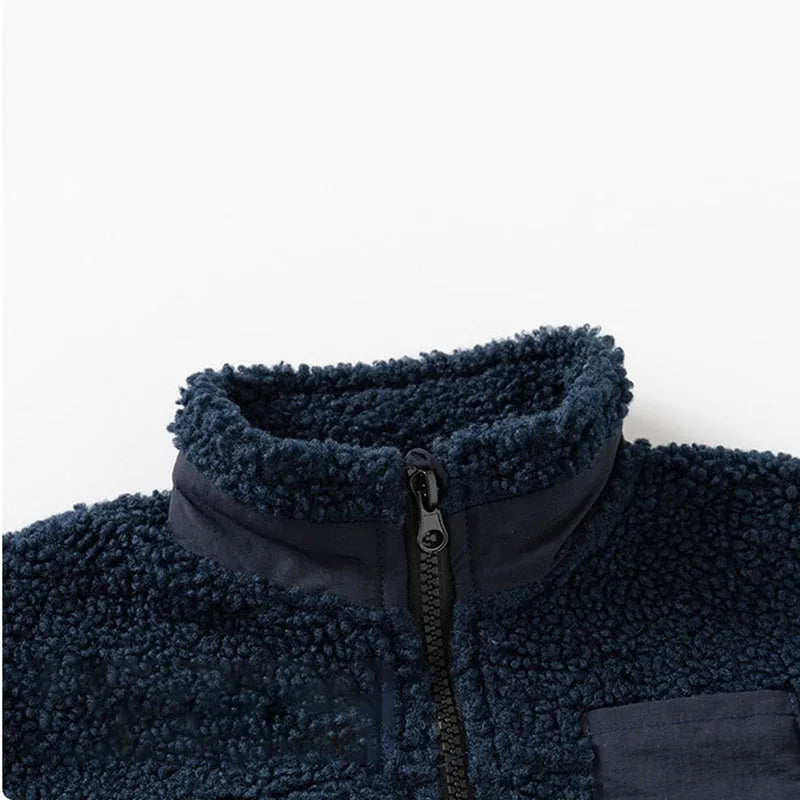 Herfst- en winterjas voor jongens, dikke jas met babydeeltjes, fluweel, opstaande kraag, top, trendy kinderkleding voor jongens van 1-6 jaar