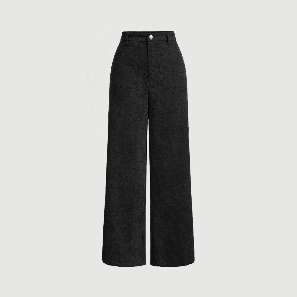Women's High Waist Casual Pants Retro Vintage Pocket Full Length All Season Multi-Occasion Trousers