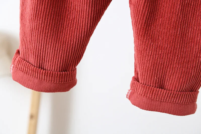 Baby Overalls Corduroy Jumpsuits Front Pocket Boys Girls Pants Kids Clothes For Children 0-3Y Unisex