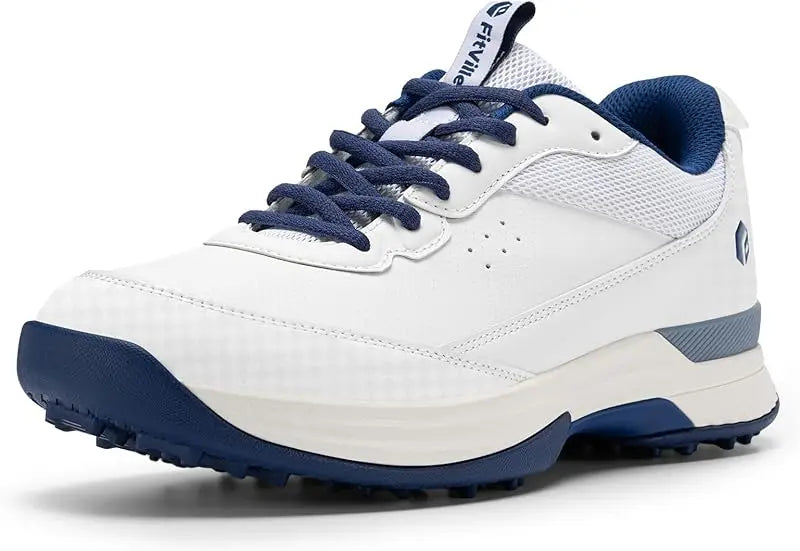 Men's Wide Golf Shoes Professional Outdoor Water Resistant Golf Shoes for Course with Spikes