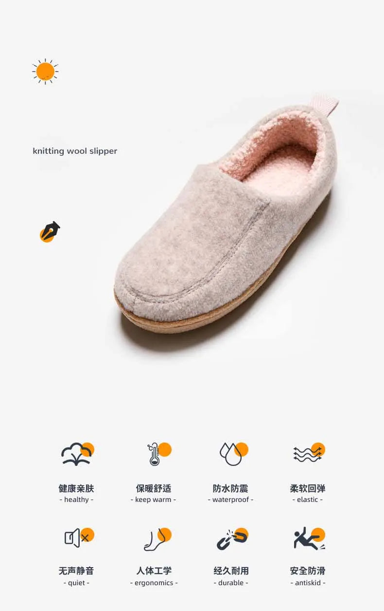 Women's Winter Warm Plush Slippers Slip-On Suitable For Indoor Outdoor and Bedroom Use Fluffy Classic Cotton Slippers For Ladies