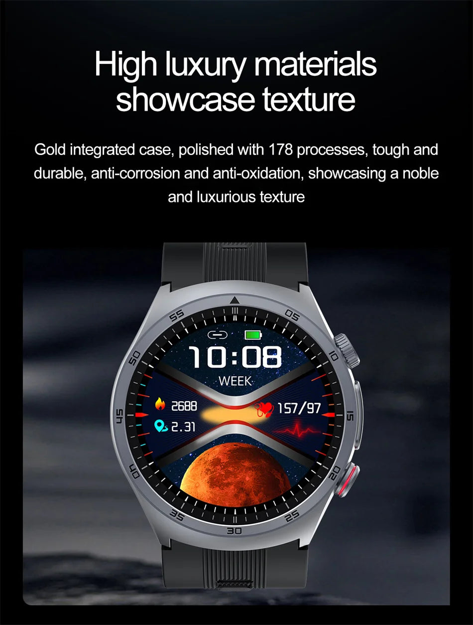 2025 Unisex Gezondheid Smartwatch NFC ECG Luchtpomp Bloeddruk Bloedzuurstof ECG + PPG Bluetooth Bellen NFC Smartwatch Mannen Vrouwen Airbag