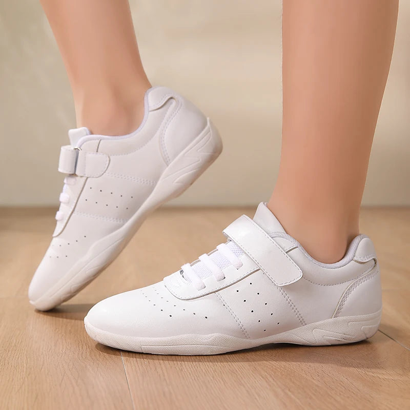 Youth Cheerleading Shoes Girls White Dance Shoes Women Sneakers Training Tennis Kids Competitive Aerobics Shoes