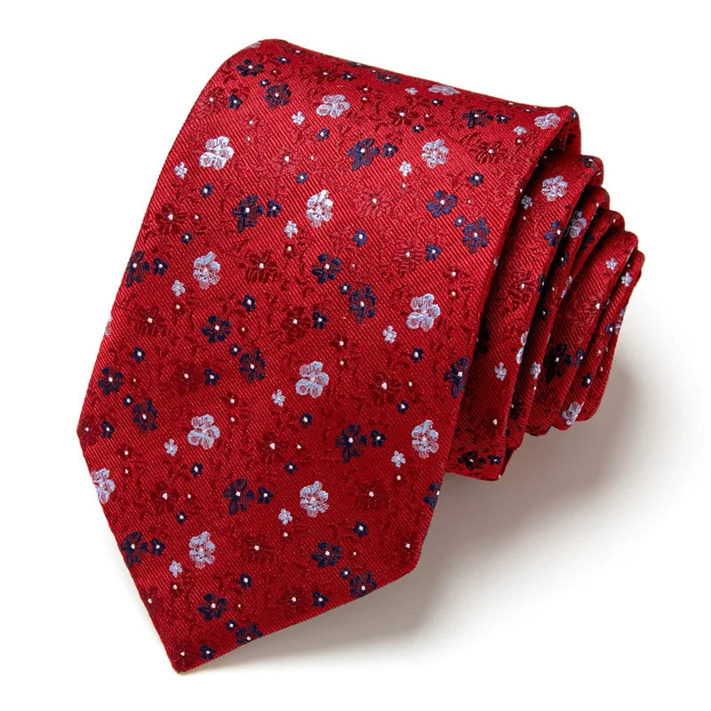 Men's Business Neckties Men's Stripe Plaid Floral Blue Wedding Ties Jacquard Woven Men Neck Jacquard Ties Vintage Accessories