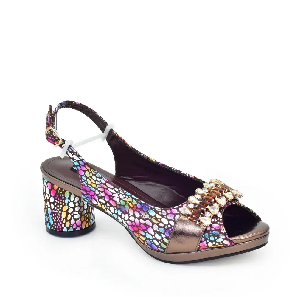 2025 Women Party Italian-Nigerian Shoe and Bag Set Decorated with Rhinestone Suitable for Wedding