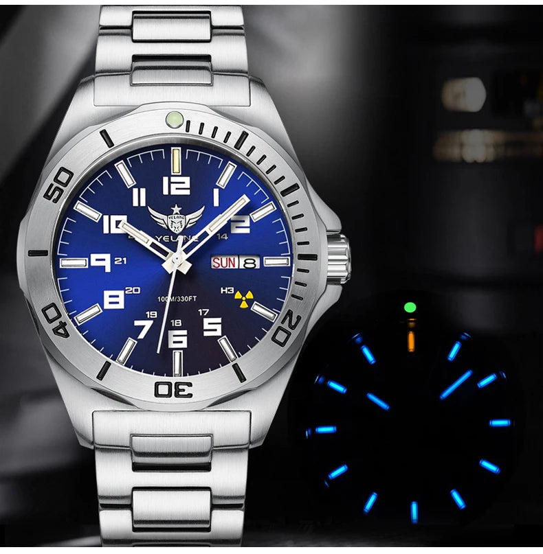 YELANG Watch Men's 44MM Mechanical Wristwatches Luxury Sapphire Glass AR Coated Automatic Watches 10BAR Waterproof Watch For Men