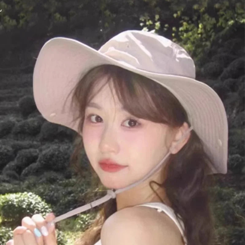 Outdoor Hiking Hats Anti-ultraviolet Summer Sun Caps Sports Climbing Sun Shading Fisherman Western Cowboy Hat