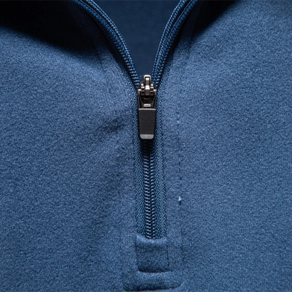 Men's Solid Colour Zipper Soft Shell Long Sleeve Sweatshirt Breathable Warm Pullover Casual Streetwear Jacket‌ For Men