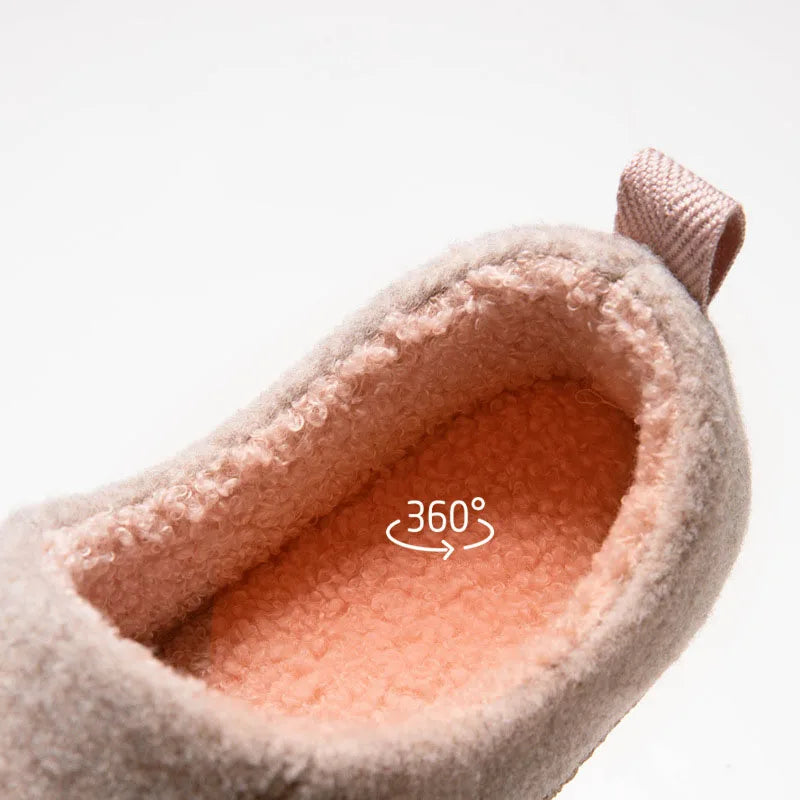 Women's Winter Warm Plush Slippers Slip-On Suitable For Indoor Outdoor and Bedroom Use Fluffy Classic Cotton Slippers For Ladies