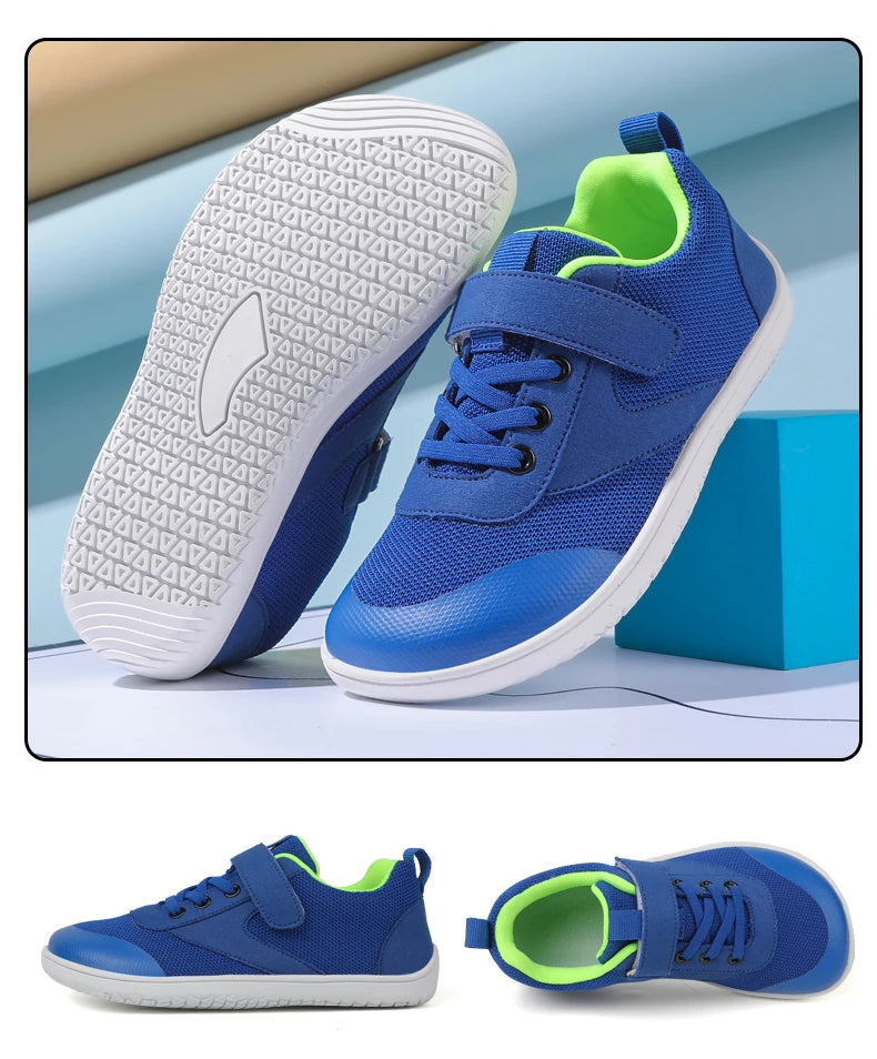 Boys Girls Wide Toe Barefoot Sneakers Minimalist Lightweight Non Slip Kids Walking Skate Shoes Comfortable Breathable Soft