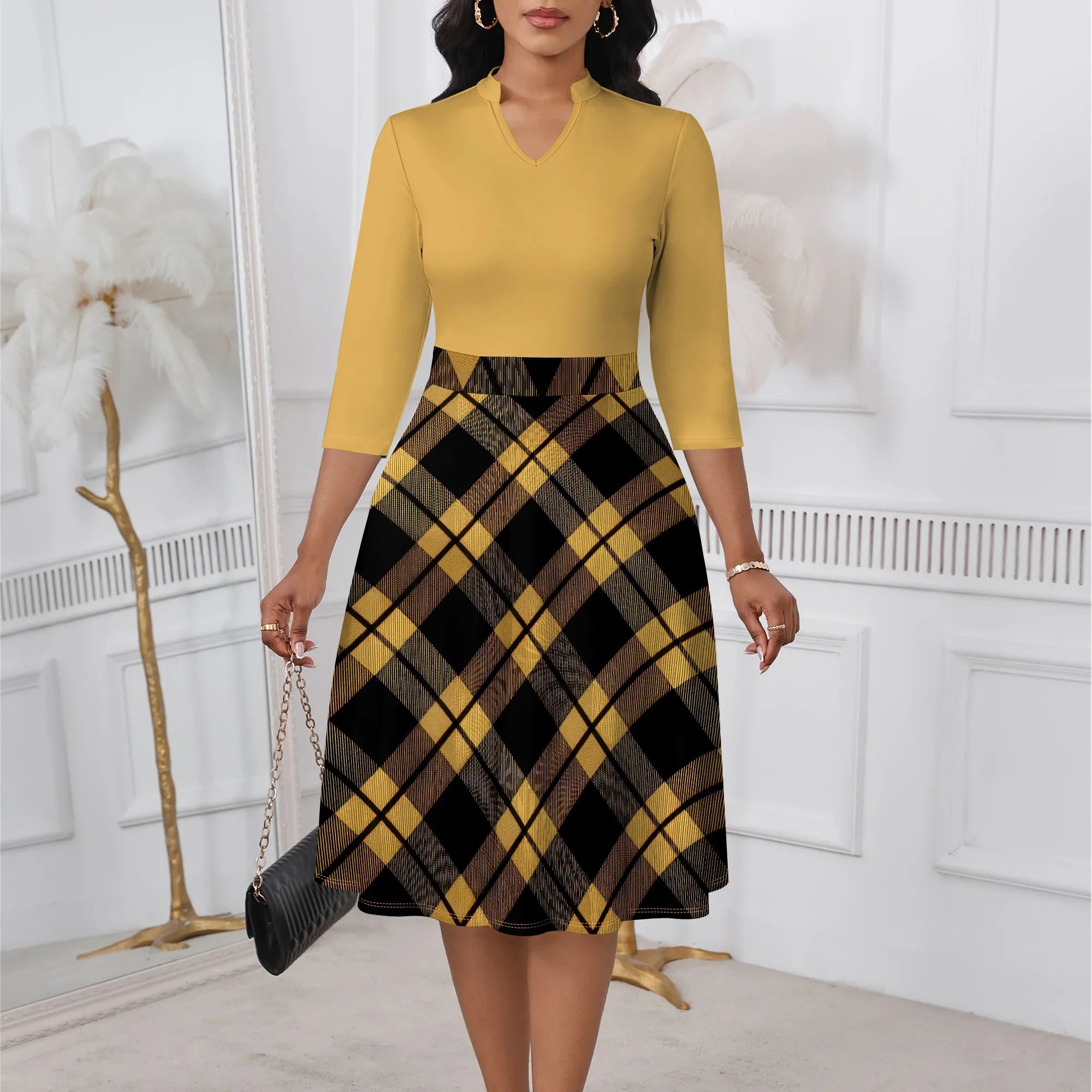 Women's Floral Off Shoulder Maxi Dress 3/4 Sleeve Multicolor Blue Slit Party Evening