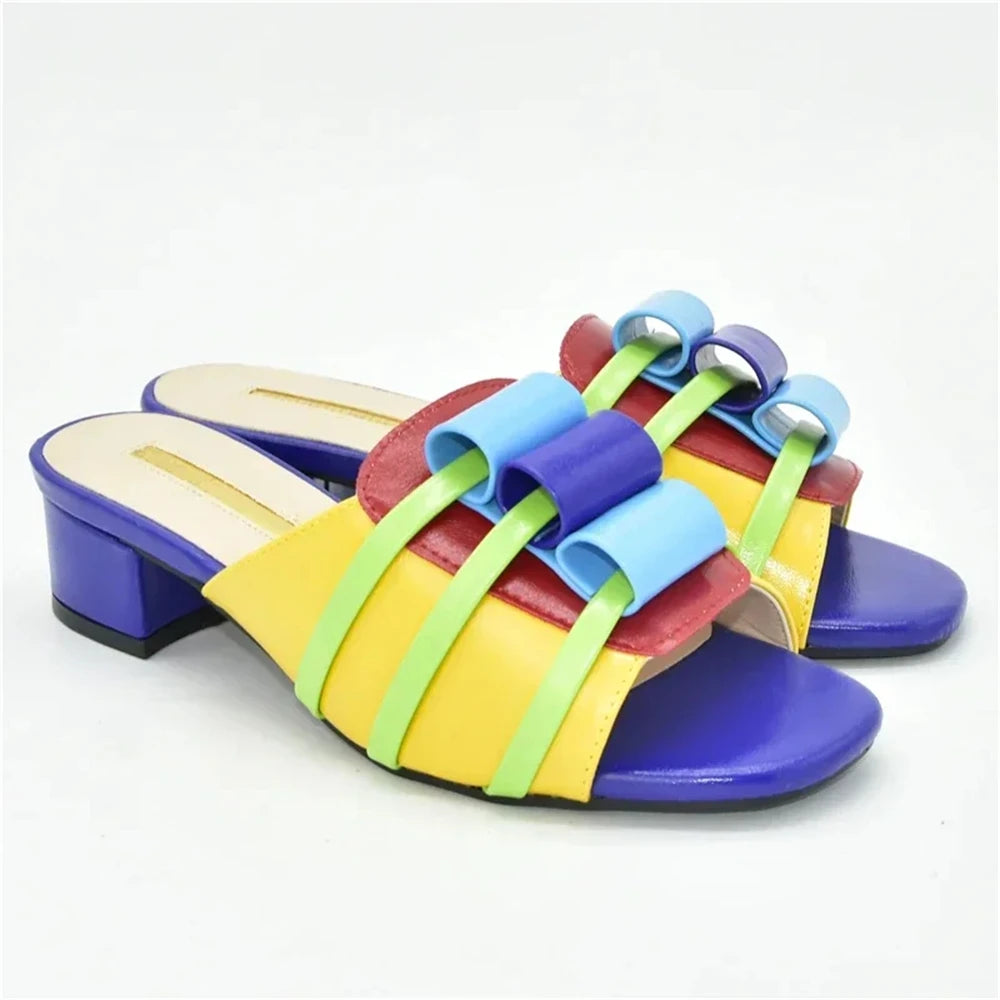 Elegant Women Shoes for Party Wedding Open Toe Pumps Ladies Dress Shoes Decorated with Rhinestone Floral Print African Pumps