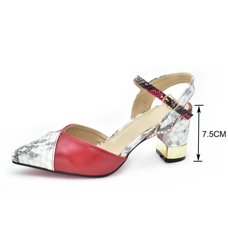 Women's Designers Italian Shoe and Bag Set for Nigerian Ladies' Luxury Party Shoes With Sexy High Heels